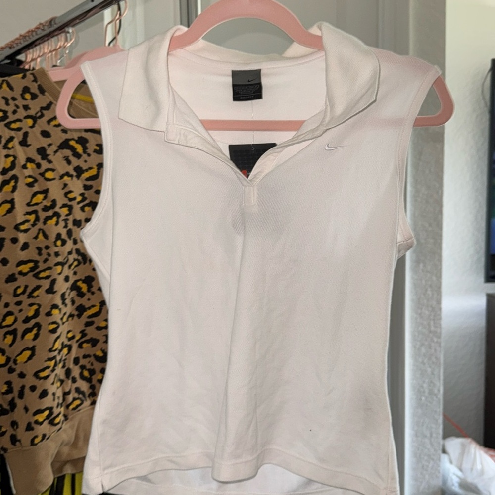 White Nike Tennis sleeveless tank